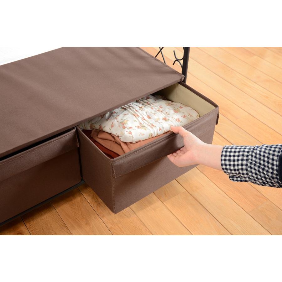 ハンガーラック 幅75cm キャスター付 棚付き 引き出し付き 洋服掛け コートハンガー 収納ラック 収納棚 KHR-3160BR |  | 04