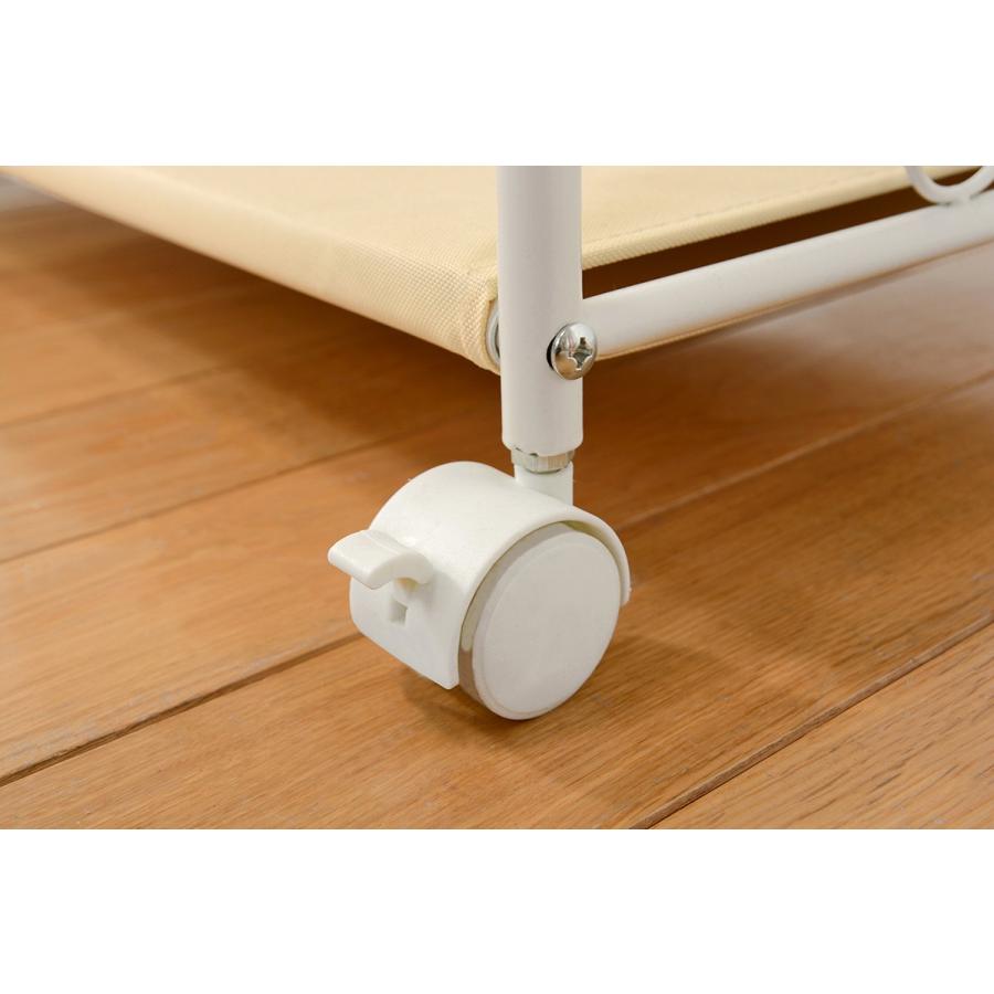 ハンガーラック 幅75cm キャスター付 棚付き 収納付き 洋服掛け コートハンガー 収納ラック 収納棚  KHR-3160WH |  | 01