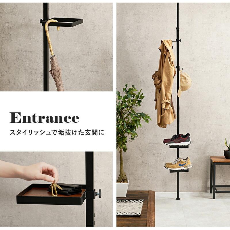 突っ張り棒＆パーツ ５点セット 角型 ポールラック 小物収納 壁面 つっぱりラック スリム 玄関 キッチン トイレ ディスプレイラック インテリア 飾り棚 おしゃれ |  | 05