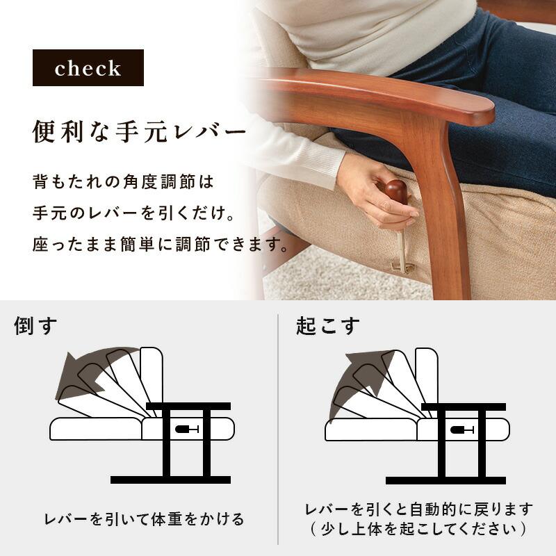 高座椅子 リクライニング 高齢者 ハイバック 一人掛け ソファ ポケットコイル 肘掛け パーソナルチェア イス 和室 おしゃれ 高さ調整 LZ-4403 |  | 05