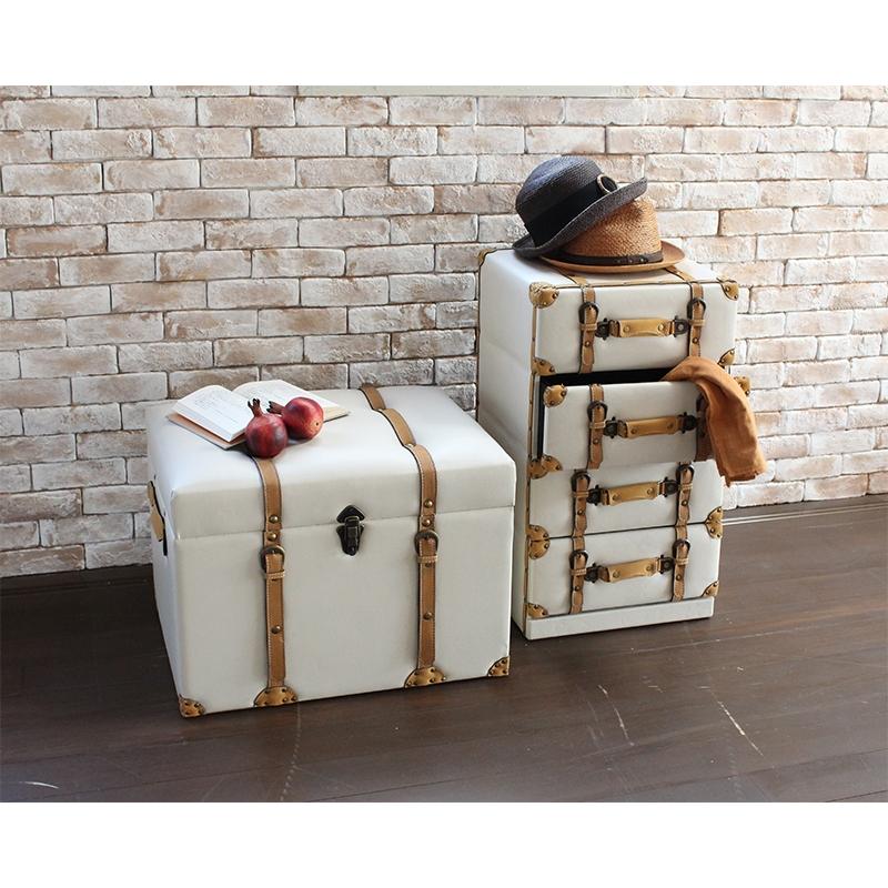 トランク型収納スツール 椅子 チェア チェスターシリーズ 収納スツール いす MC-6001IV |  | 04