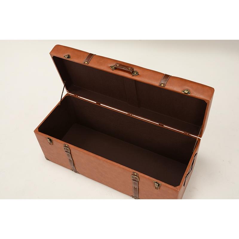 トランク型収納スツール  チェスターシリーズ 収納スツール 椅子 チェア 長椅子 ベンチ MC-6002LBR |  | 02