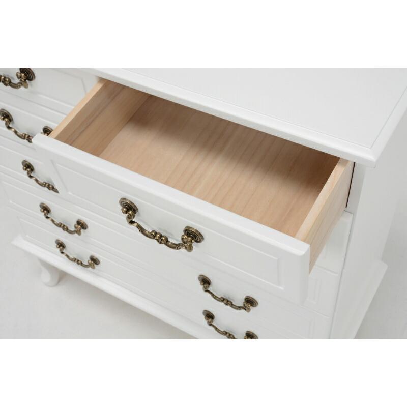 チェスト 猫脚 アンティーク 白 5段 ワイドチェスト おしゃれ かわいい 脚付き 木製 リビング タンス 収納 ホワイト MCH-6328 |  | 01