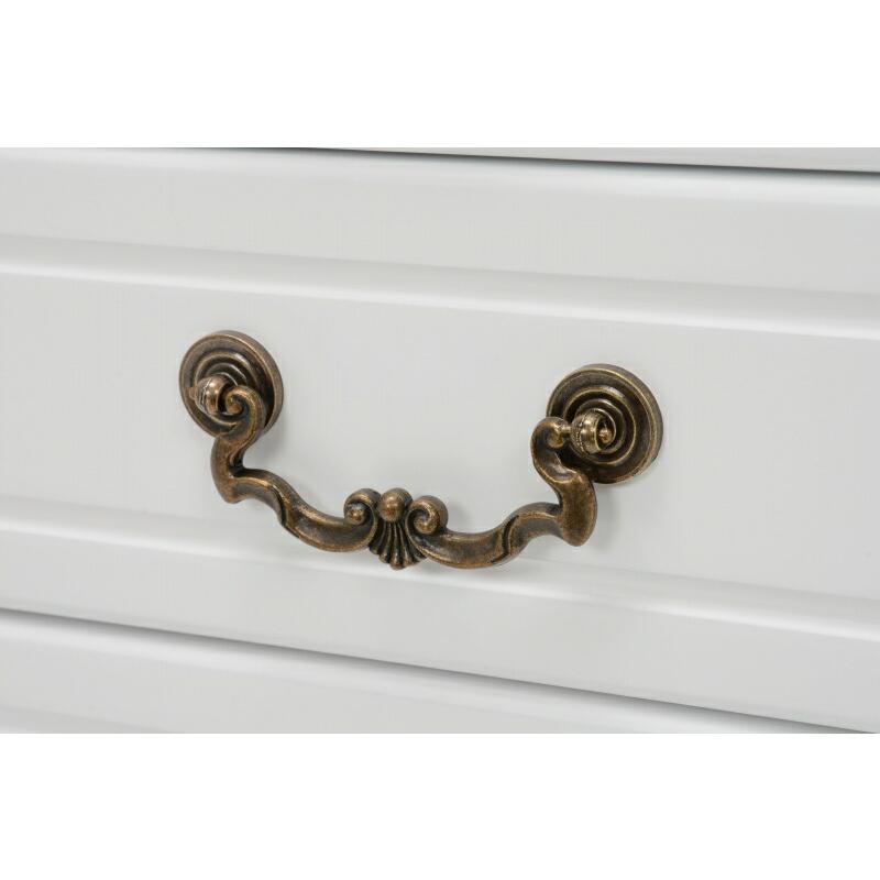 チェスト 猫脚 アンティーク 白 5段 ワイドチェスト おしゃれ かわいい 脚付き 木製 リビング タンス 収納 ホワイト MCH-6328 |  | 02