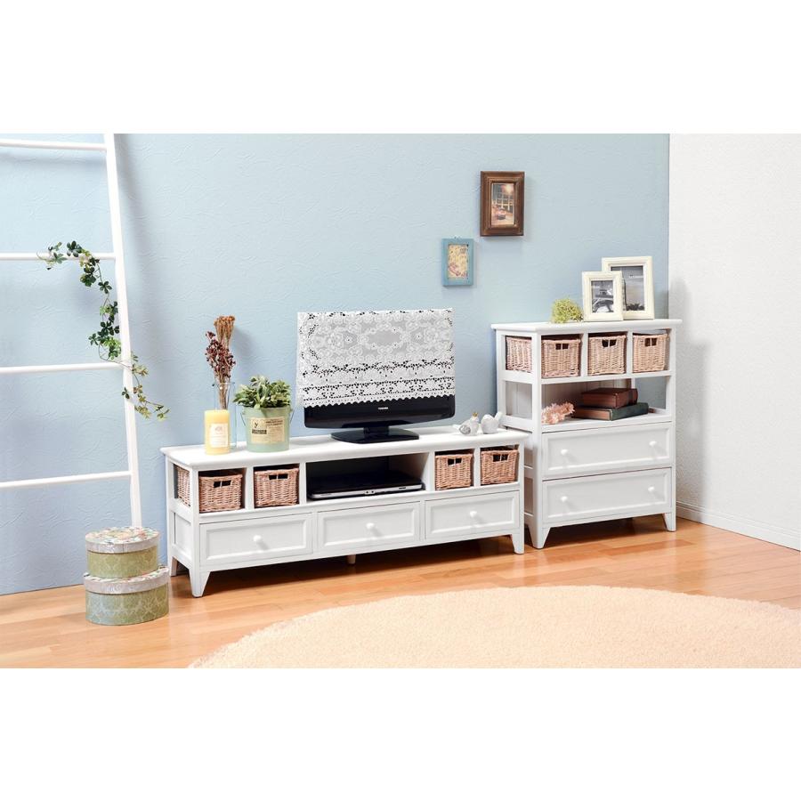 チェスト 幅60cm アンティーク調リビングチェスト 完成品 4段 奥行30 バスケット付 収納家具 MCH-5216AW |  | 02