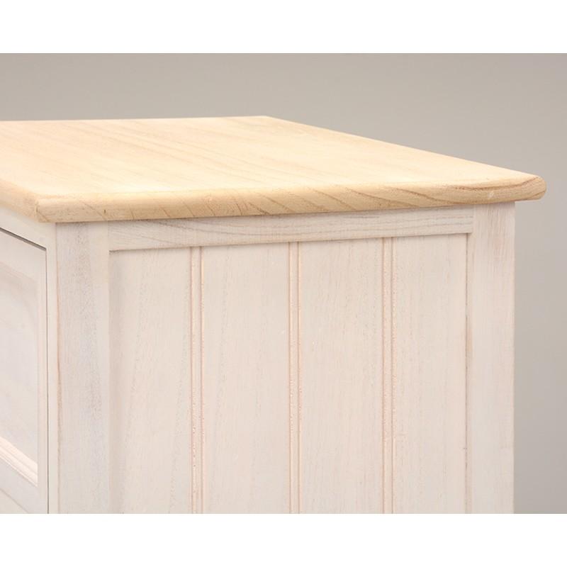 チェスト 4段 フレンチカントリーチェスト 大容量 収納家具 タンス 箪笥 電話台 完成品 棚 MCH-5274NAW |  | 02