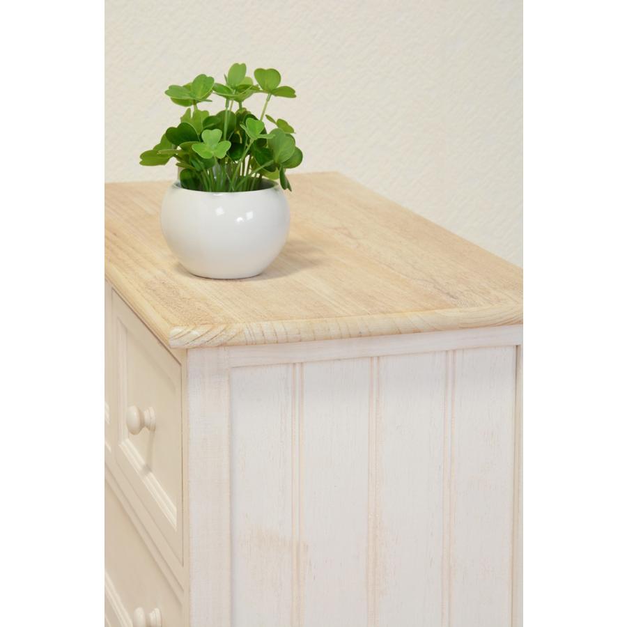 チェスト 4段 フレンチカントリーチェスト 大容量 収納家具 タンス 箪笥 電話台 完成品 棚 MCH-5274NAW |  | 04