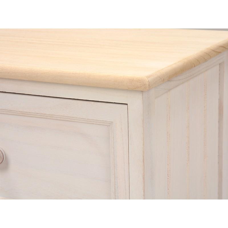 チェスト 完成品 白 4段 幅60cm フレンチカントリーチェスト ローチェスト タンス 箪笥 電話台  MCH-5276NAW |  | 01