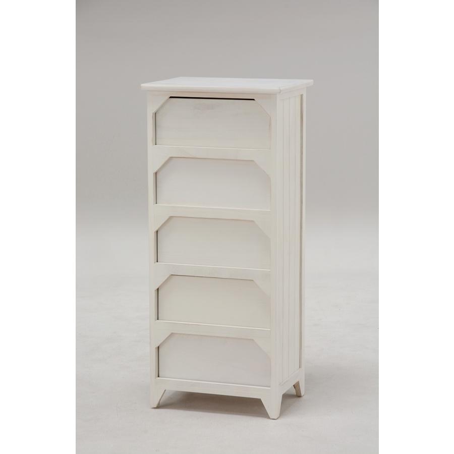 5段 チェスト 完成品 脚付き 収納 シャビーウッド アンティーク MCH-5385AW |  | 01