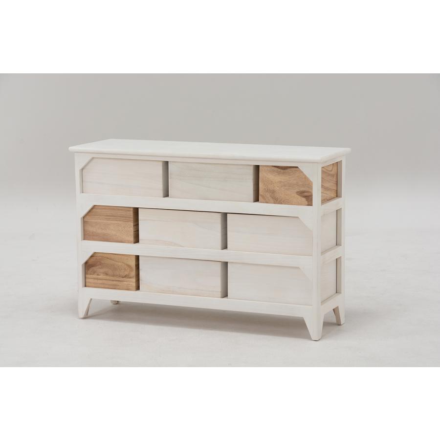 チェスト 幅90cm 3段 ワイドチェスト ローチェスト アンティーク調チェスト 完成品 MCH-5714AW |  | 01