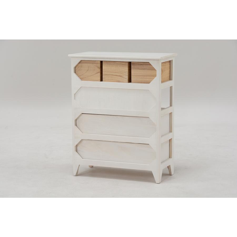 チェスト 幅60cm ローチェスト アンティーク調チェスト 完成品 リビング収納 収納家具 収納棚 MCH-5716AW |  | 01