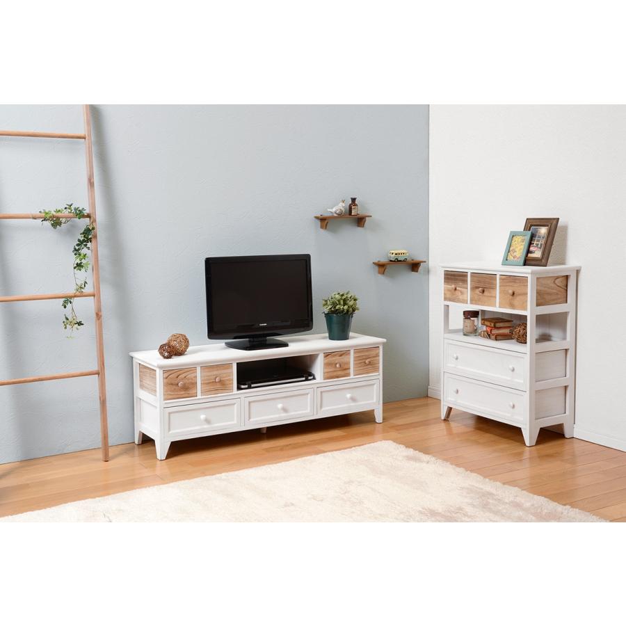 チェスト 幅60cm ローチェスト アンティーク調チェスト 完成品 リビング収納 収納家具 収納棚 MCH-5716AW |  | 06