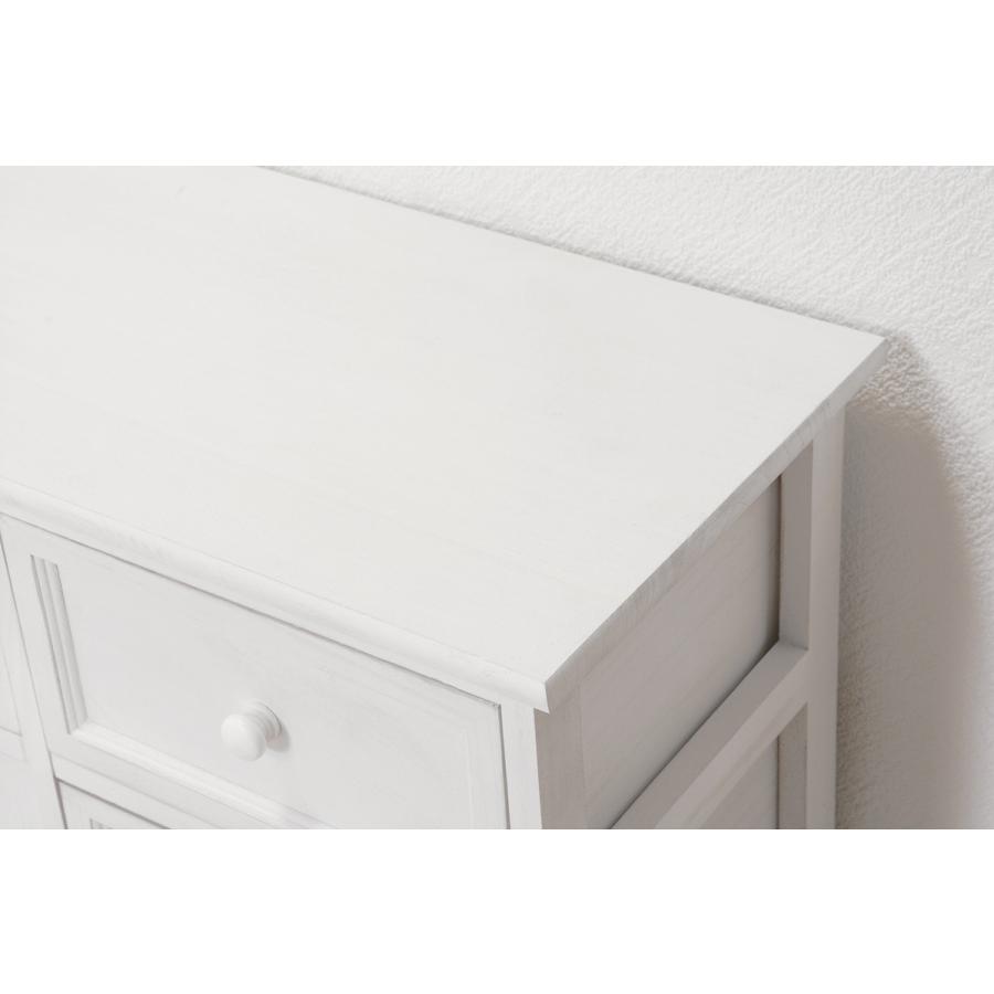 チェスト 幅85cm 4段 ワイドチェスト ローチェスト アンティーク調チェスト 完成品 リビング収納 MCH-5717AW |  | 09