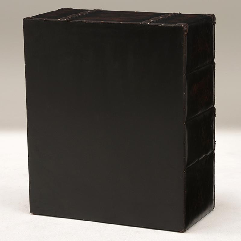 トランク型 チェスト 4段 トランク収納 合成皮革 レザー 合皮 収納家具 衣類収納 小物収納 デザイン MCH-6014DBR |  | 05