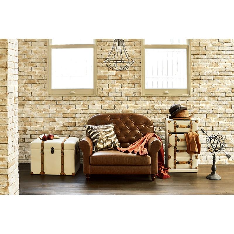 トランク型 チェスト 4段 トランク収納 合成皮革 収納家具 衣類収納 小物収納 デザイン MCH-6014LBR |  | 06