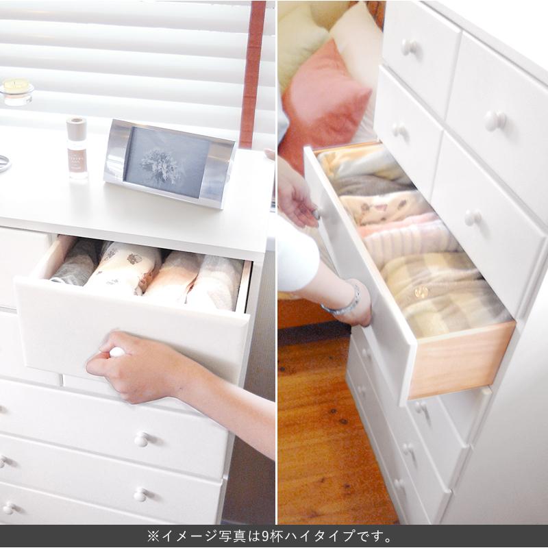 5段 チェスト 幅60cm シンプルデザインチェスト 桐 箪笥 タンス 洋服 衣類収納 リビングチェスト MCH-6890WH |  | 05