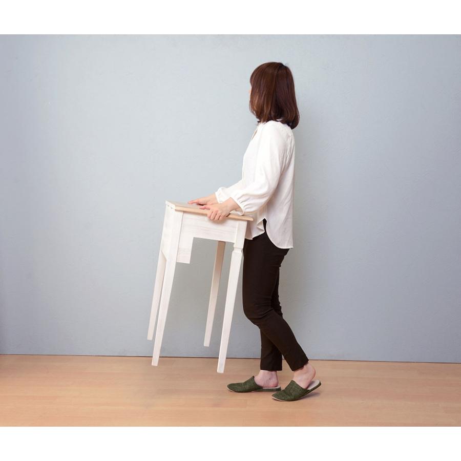 機能的コンパクトドレッサー スツール付 ドレッサーテーブル 幅60cm 1面鏡ドレッサー 化粧台 スツール付き  MD-5295NAW |  | 10