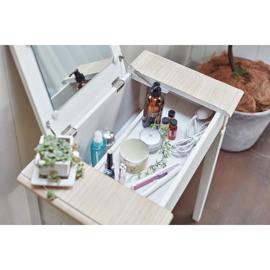 機能的コンパクトドレッサー スツール付 ドレッサーテーブル 幅60cm 1面鏡ドレッサー 化粧台 スツール付き  MD-5295NAW |  | 11