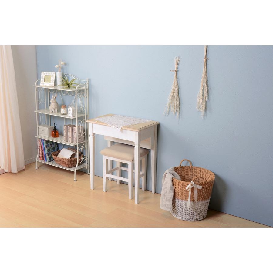 機能的コンパクトドレッサー スツール付 ドレッサーテーブル 幅60cm 1面鏡ドレッサー 化粧台 スツール付き  MD-5295NAW |  | 14