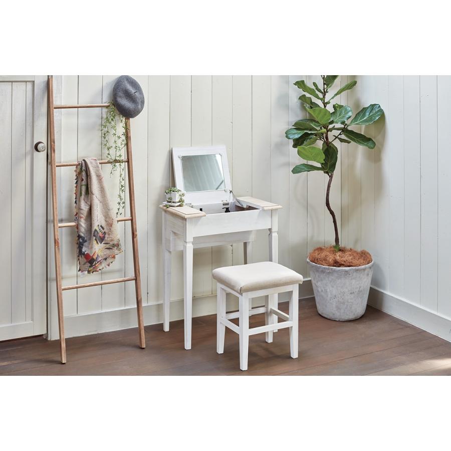 機能的コンパクトドレッサー スツール付 ドレッサーテーブル 幅60cm 1面鏡ドレッサー 化粧台 スツール付き  MD-5295NAW |  | 17