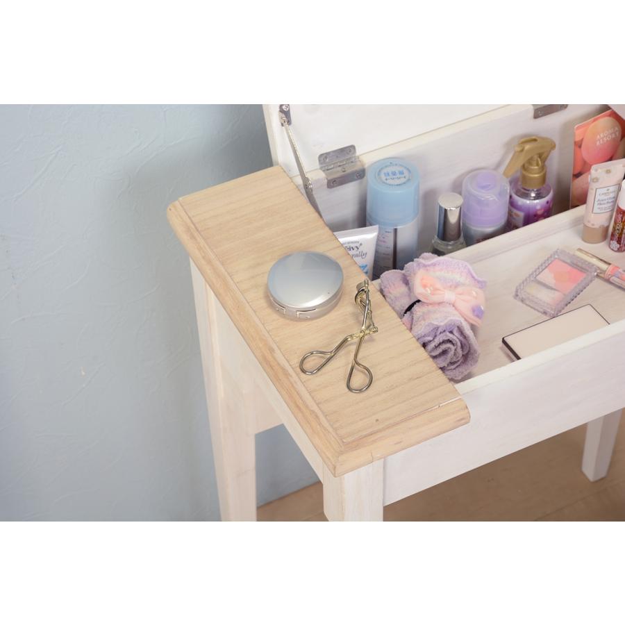 機能的コンパクトドレッサー スツール付 ドレッサーテーブル 幅60cm 1面鏡ドレッサー 化粧台 スツール付き  MD-5295NAW |  | 03