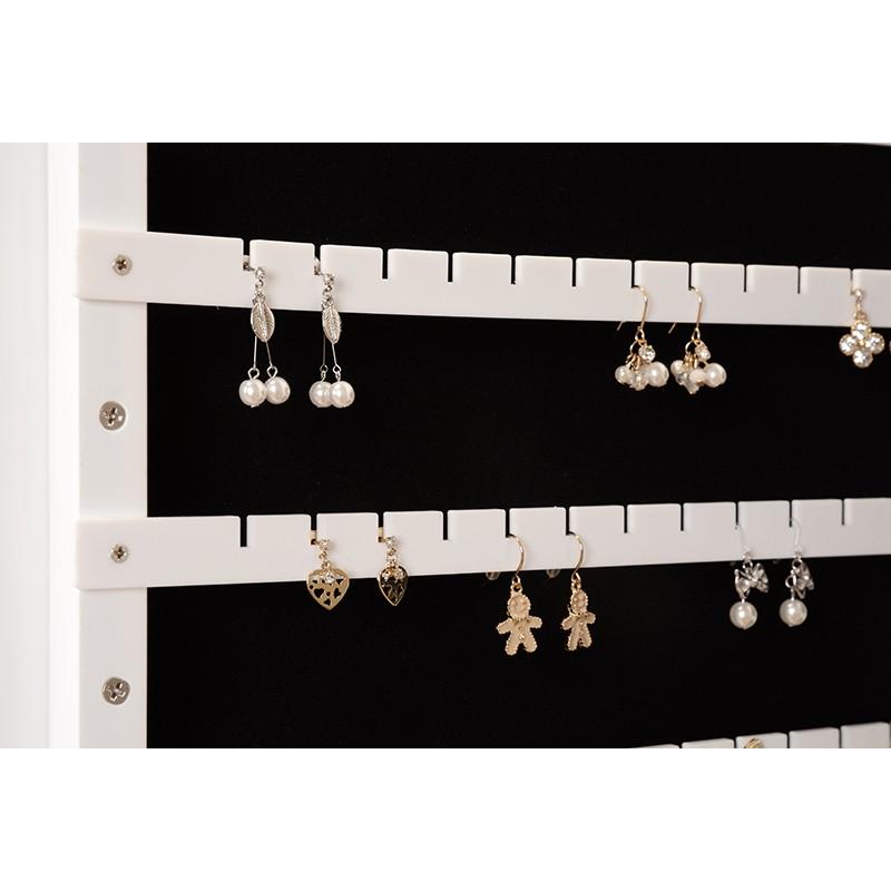 スタンドミラー 姿見 デザインスタンドミラー 全身鏡 収納 鏡 小物入れ MD-6565WH |  | 07