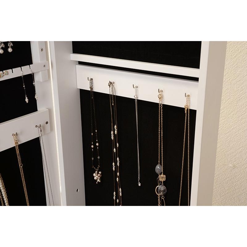 スタンドミラー 姿見 デザインスタンドミラー 全身鏡 収納 鏡 小物入れ MD-6565WH |  | 09