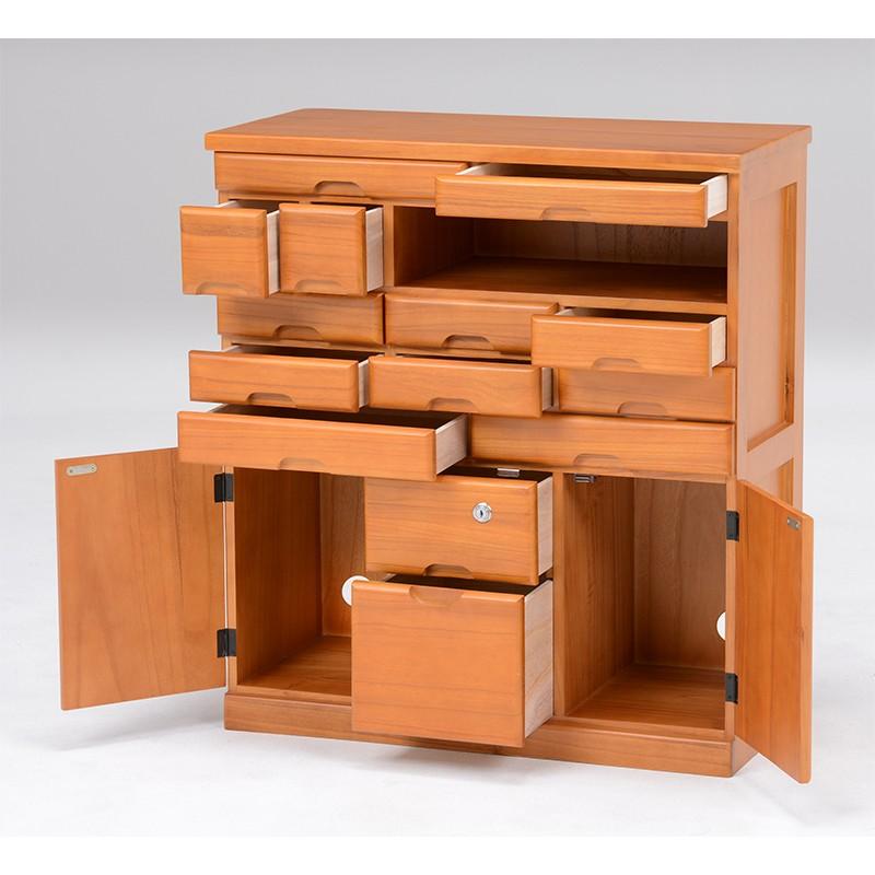 キャビネット 鍵付き 幅70cm 木製 FAX台 リビング キッチン ラック シェルフ 収納家具 収納棚 MFX-6231NA |  | 01