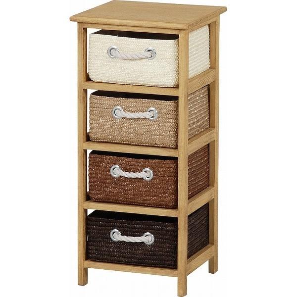 チェスト 4段 洗面所 ラック   タンス 収納  収納棚 棚 収納ラック   サニタリー  電話台 ファックス台洗濯物MN-5514NA | 