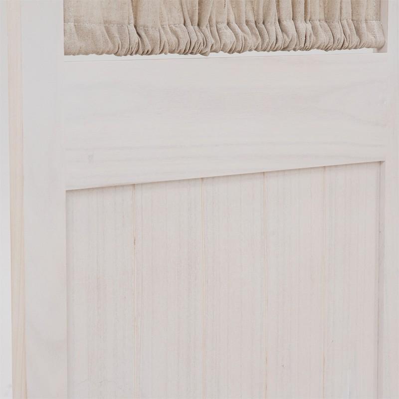 パーテーション 3連 シャビーウッド フレンチカーテン 間仕切り つい立 MS-5413AW |  | 01