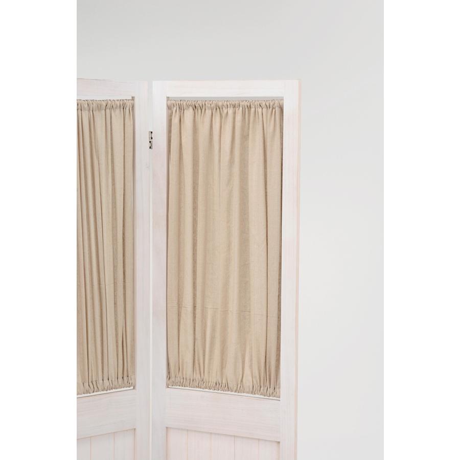 パーテーション 3連 シャビーウッド フレンチカーテン 間仕切り つい立 MS-5413AW |  | 05