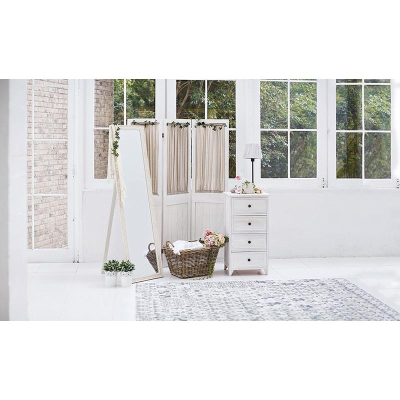 パーテーション 3連 シャビーウッド フレンチカーテン 間仕切り つい立 MS-5413AW |  | 06