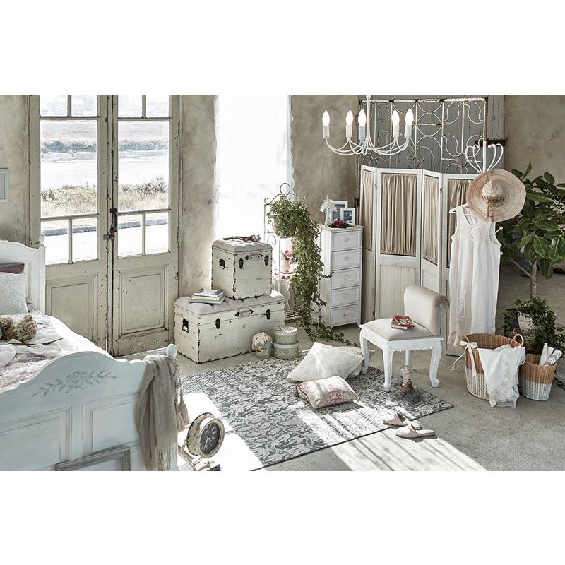 シャビーウッド パーテーション 4連フレンチ カーテン 間仕切り つい立 MS-5414AW |  | 07