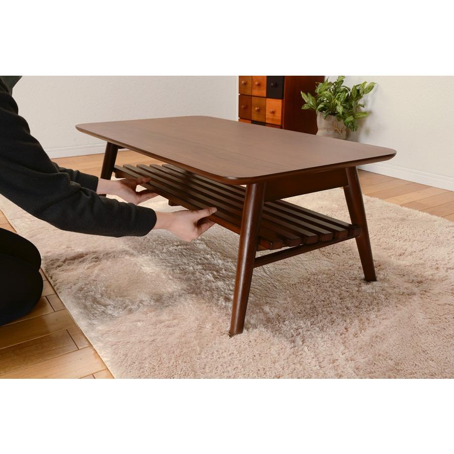 テーブル ローテーブル 長方形折れ脚 センターテーブル テーブル テーブル  棚 MT-6921BR |  | 05