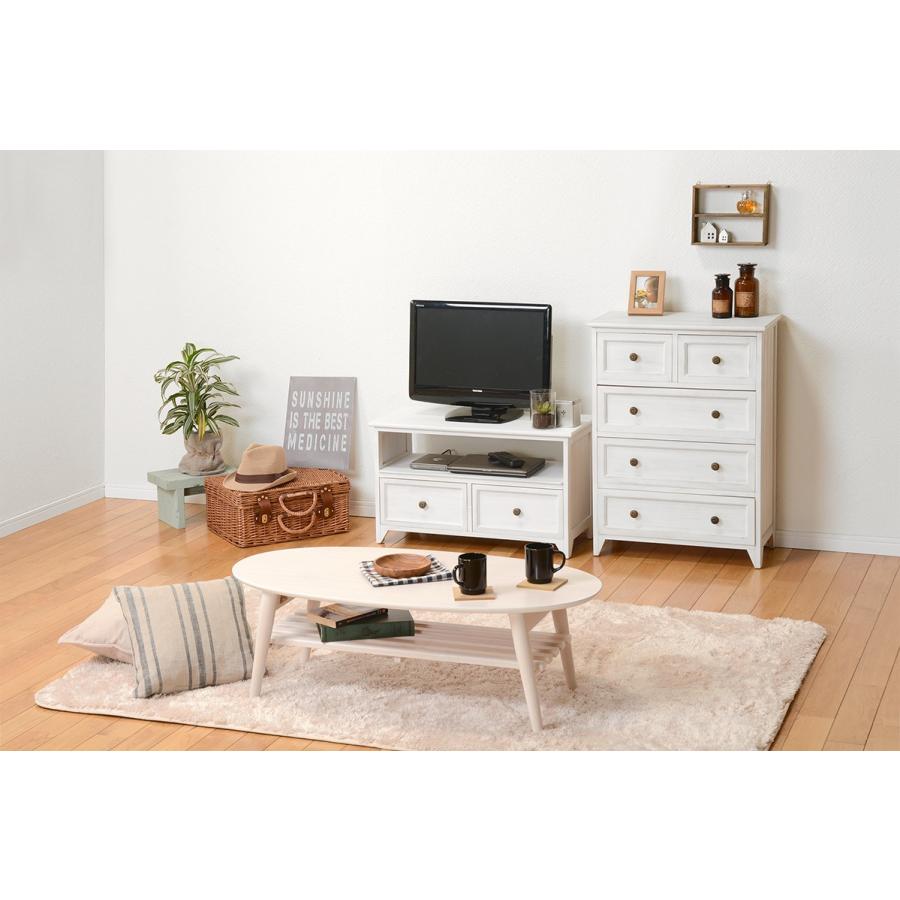 テレビ台 完成品 テレビボード シャビーウッド  TV台  26型 26インチ 26V MTV-5382AW |  | 09