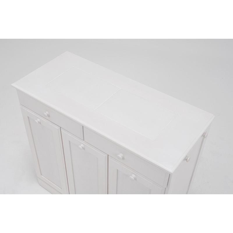 ダストボックス カウンター 3分別 カウンター ワゴン キャスター  ごみ箱 完成品 25Lペール ごみ箱 ダストBOX  MUD-6723WS |  | 04