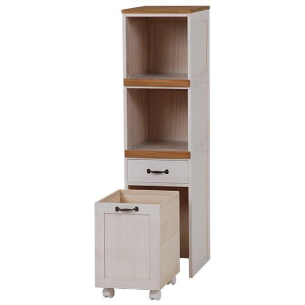 収納 ラック 完成品 ラック 30 ダストワゴン すきま 炊飯器ラック スライド棚 棚 台所  MUD-51WS |  | 02