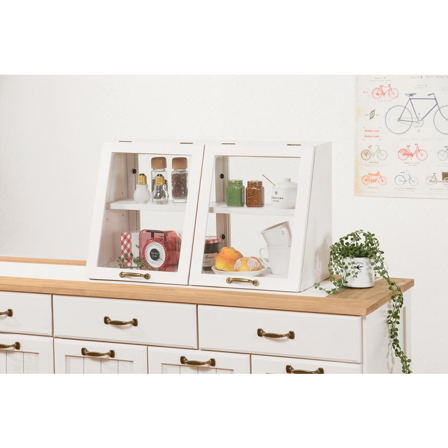 収納 ガラスケース ラック 両面ガラス戸 スパイスラック 味料ラック MUD-68WS |  | 07