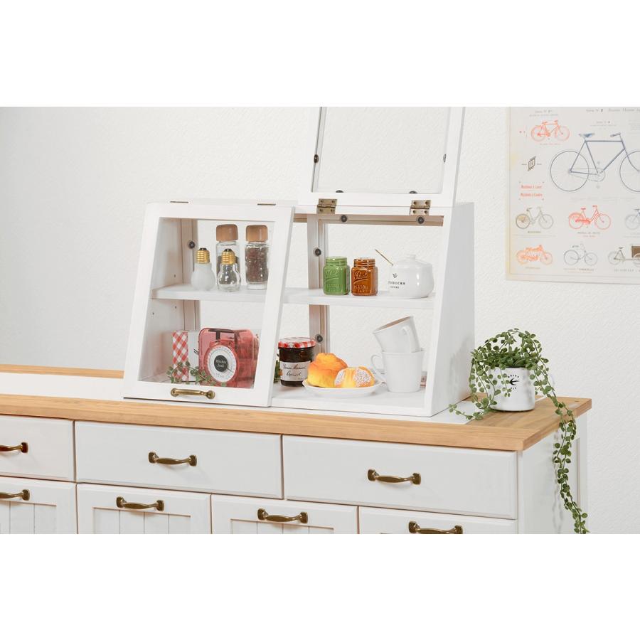 収納 ガラスケース ラック 両面ガラス戸 スパイスラック 味料ラック MUD-68WS |  | 08