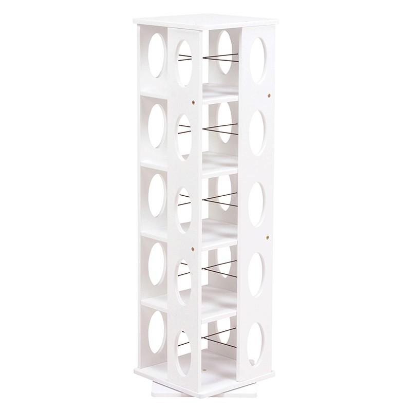 本棚 本収納 回転式本棚 回転ラック 5段   漫画 マンガ ラック 多目的ラック 回転ラック ラック タワー型 MUD-6WH | 