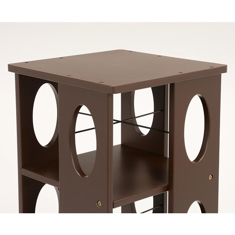 本棚 本収納 回転式本棚 回転ラック 7段   漫画 マンガ ラック 多目的ラック 回転ラック ラック タワー型 MUD-6101DBR |  | 01