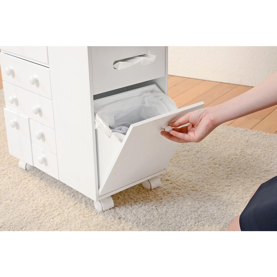 コスメワゴン キャスター 鏡 1面ドレッサー 鏡台ミラー 完成品 メイクボックス MUD-6649 |  | 18