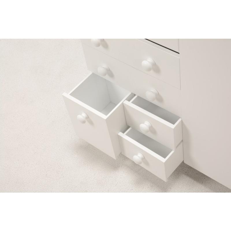 コスメワゴン キャスター 鏡 1面ドレッサー 鏡台ミラー 完成品 メイクボックス MUD-6649 |  | 05