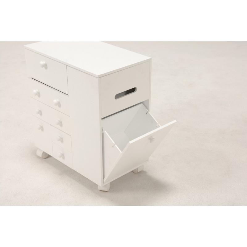 コスメワゴン キャスター 鏡 1面ドレッサー 鏡台ミラー 完成品 メイクボックス MUD-6649 |  | 06