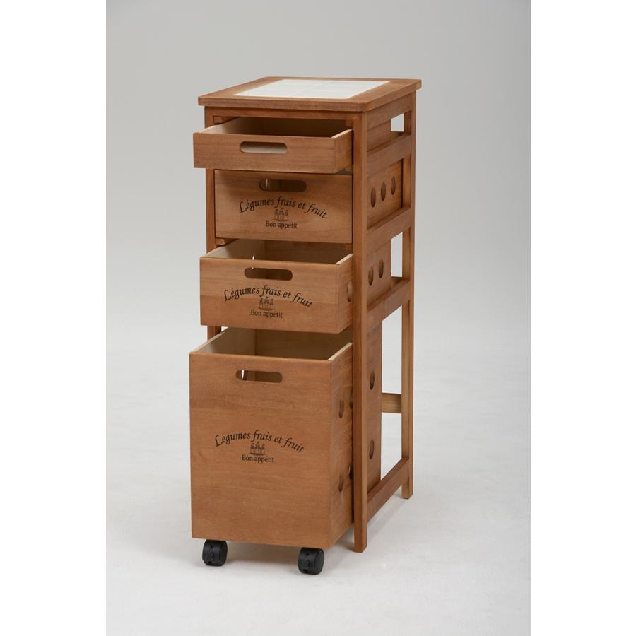 ストッカー 完成品 ストッカーワゴン 4段収納洗面台 サニタリーラック 収納 ラック 30 タイル天板 MUD-6706LBR |  | 01