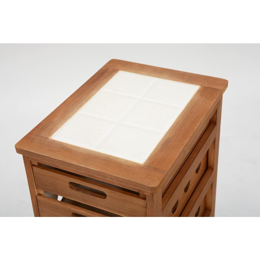 ストッカー 完成品 ストッカーワゴン 4段収納洗面台 サニタリーラック 収納 ラック 30 タイル天板 MUD-6706LBR |  | 02