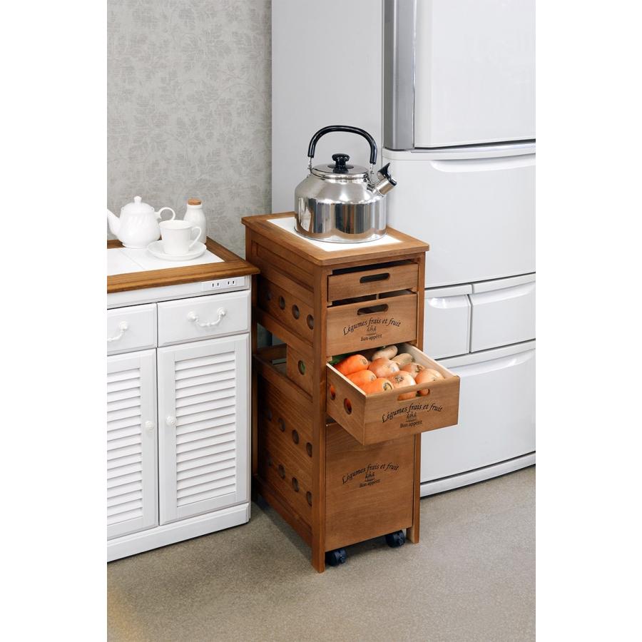 ストッカー 完成品 ストッカーワゴン 4段収納洗面台 サニタリーラック 収納 ラック 30 タイル天板 MUD-6706LBR |  | 06