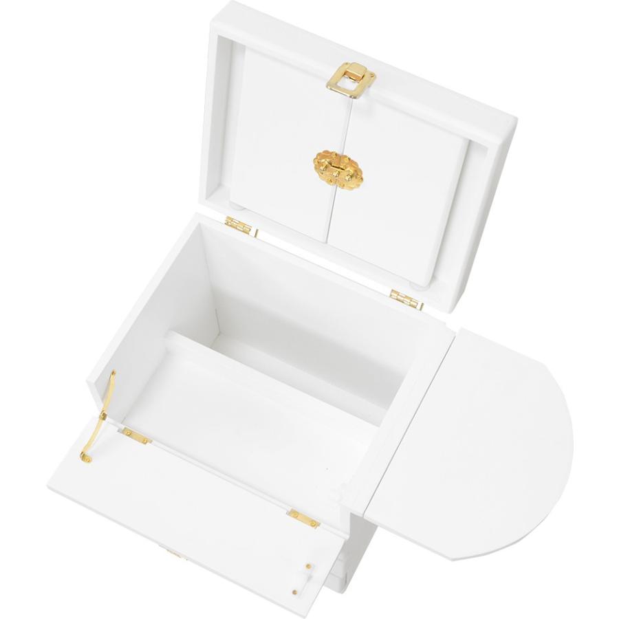 コスメボックス 化粧ボックス メイクボックス 完成品 ミラー付 三面鏡 ミニドレッサー ジュエリーボックス 化粧入れ  MUD-6830WH |  | 17