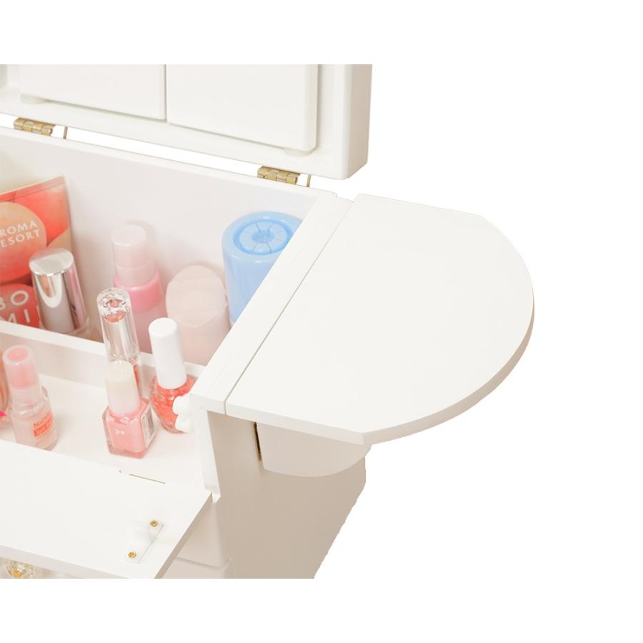 コスメボックス 化粧ボックス メイクボックス 完成品 ミラー付 三面鏡 ミニドレッサー ジュエリーボックス 化粧入れ  MUD-6835WH |  | 10