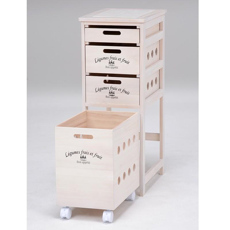 ワゴン キャスター 完成品 ストッカー 30 4段 サニタリーラック ラック ラック チェスト MUD-64WS |  | 01